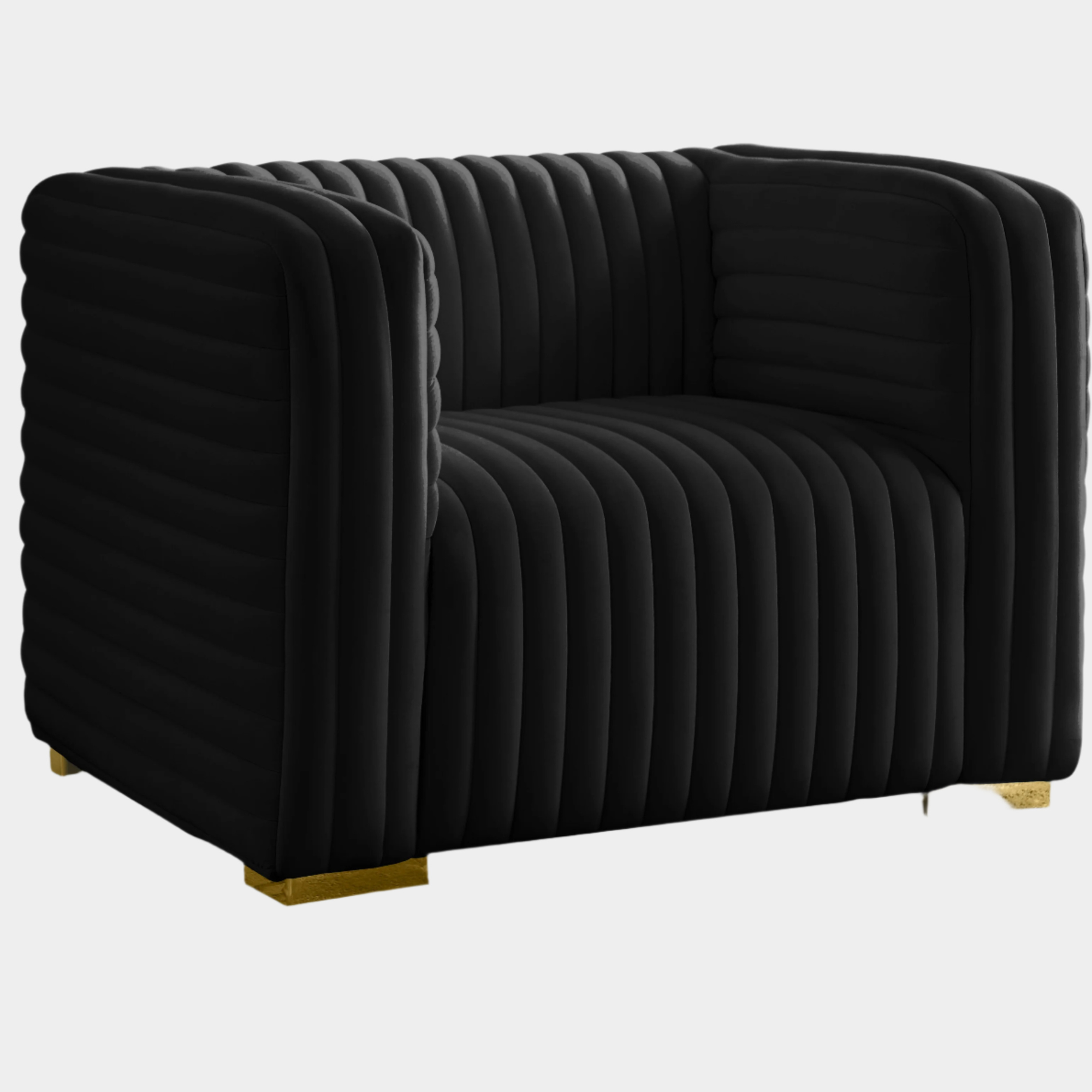 Fauteuil d'appoint rembourré en chenille Vivi 