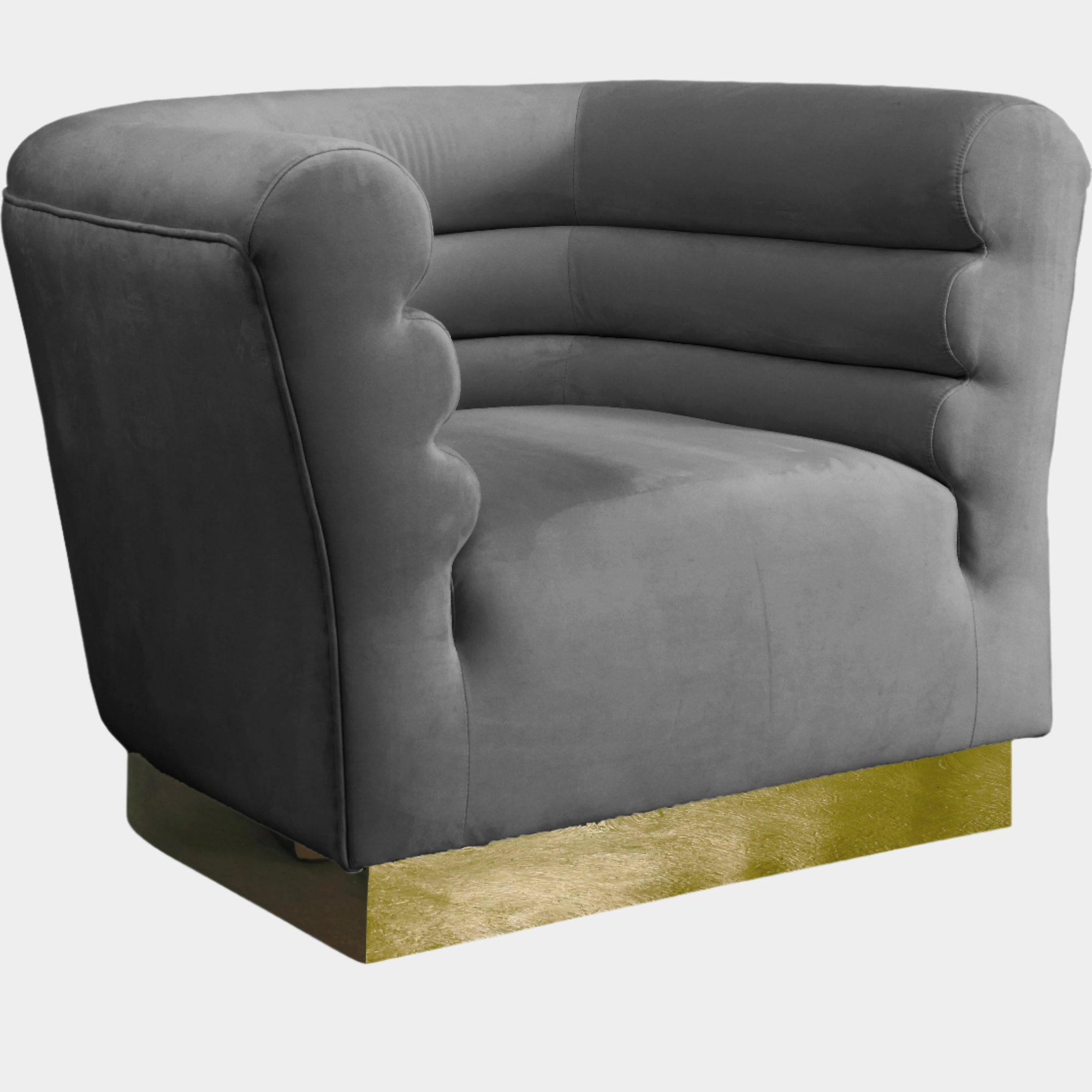 Fauteuil d'appoint rembourré en chenille Vivi 