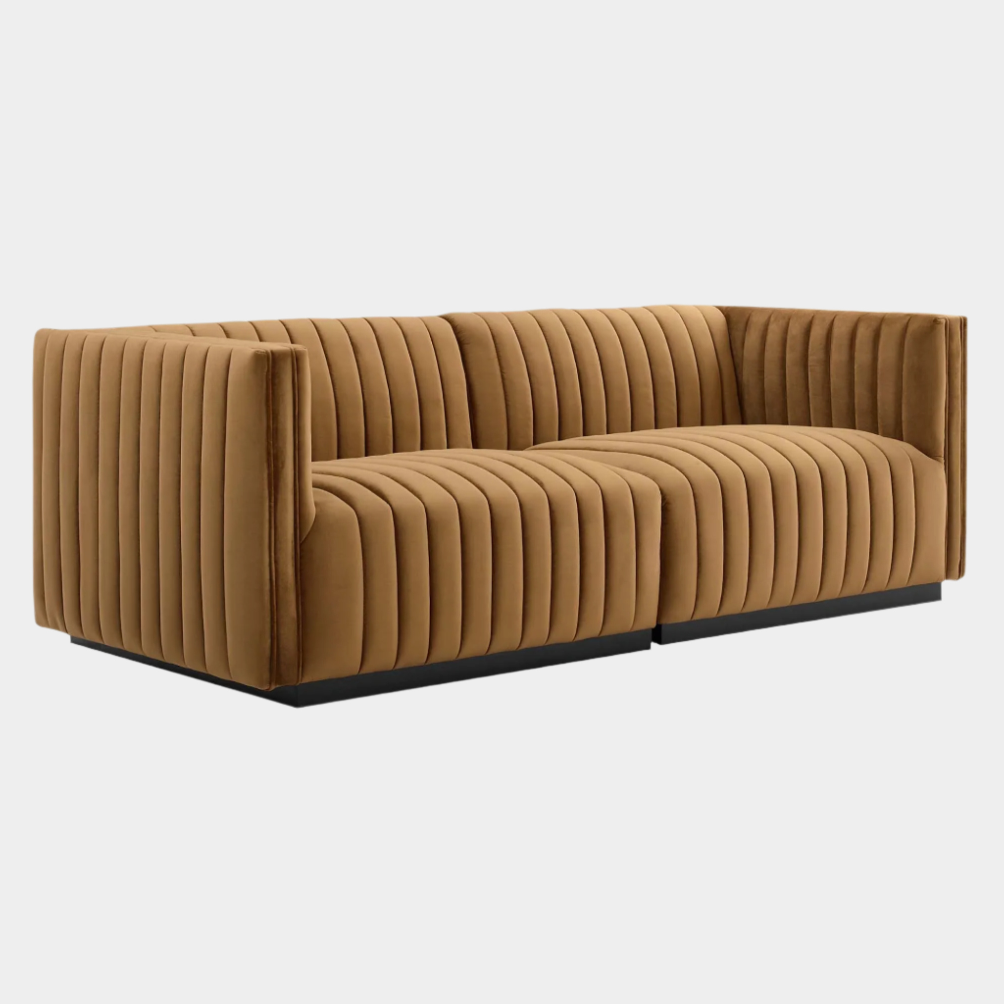 Conjure Channel Tufted Performance Velvet Loveseat