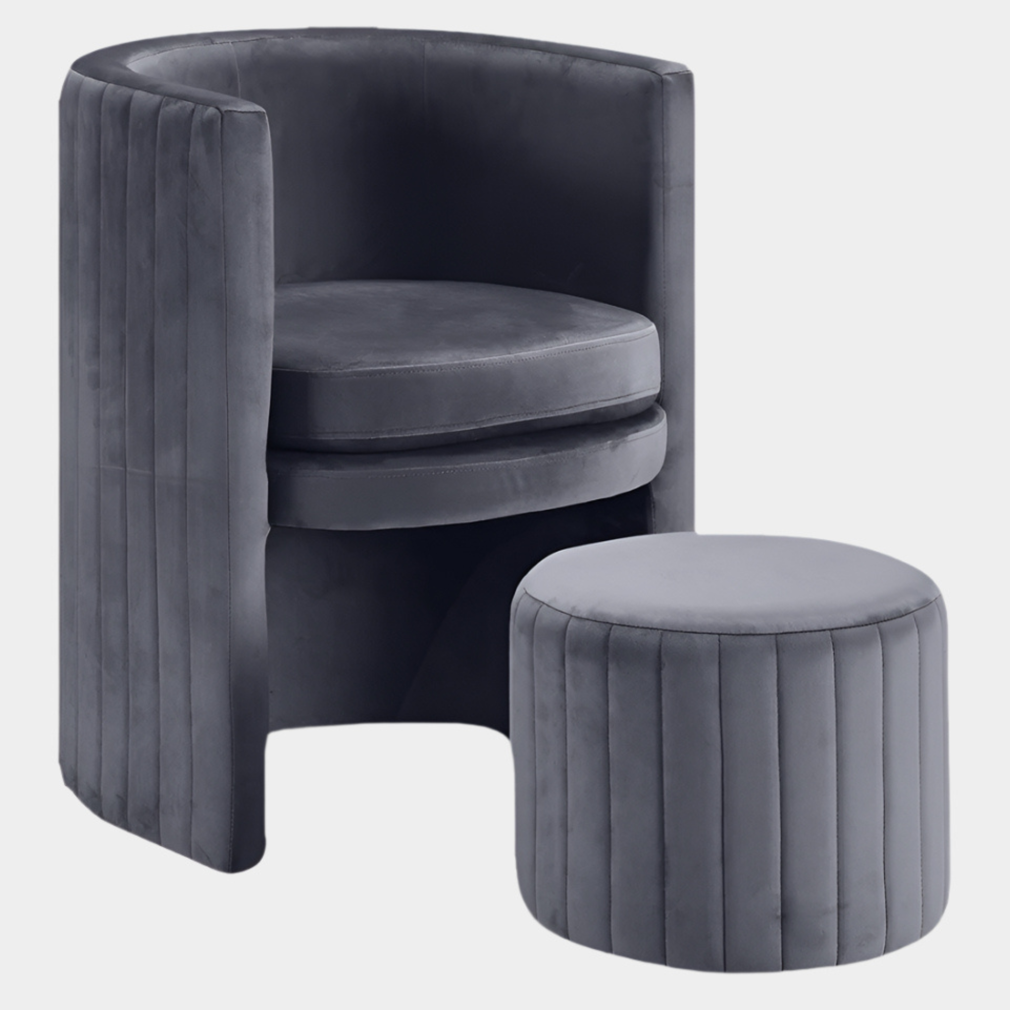 Fauteuil d'appoint rembourré en chenille Vivi 