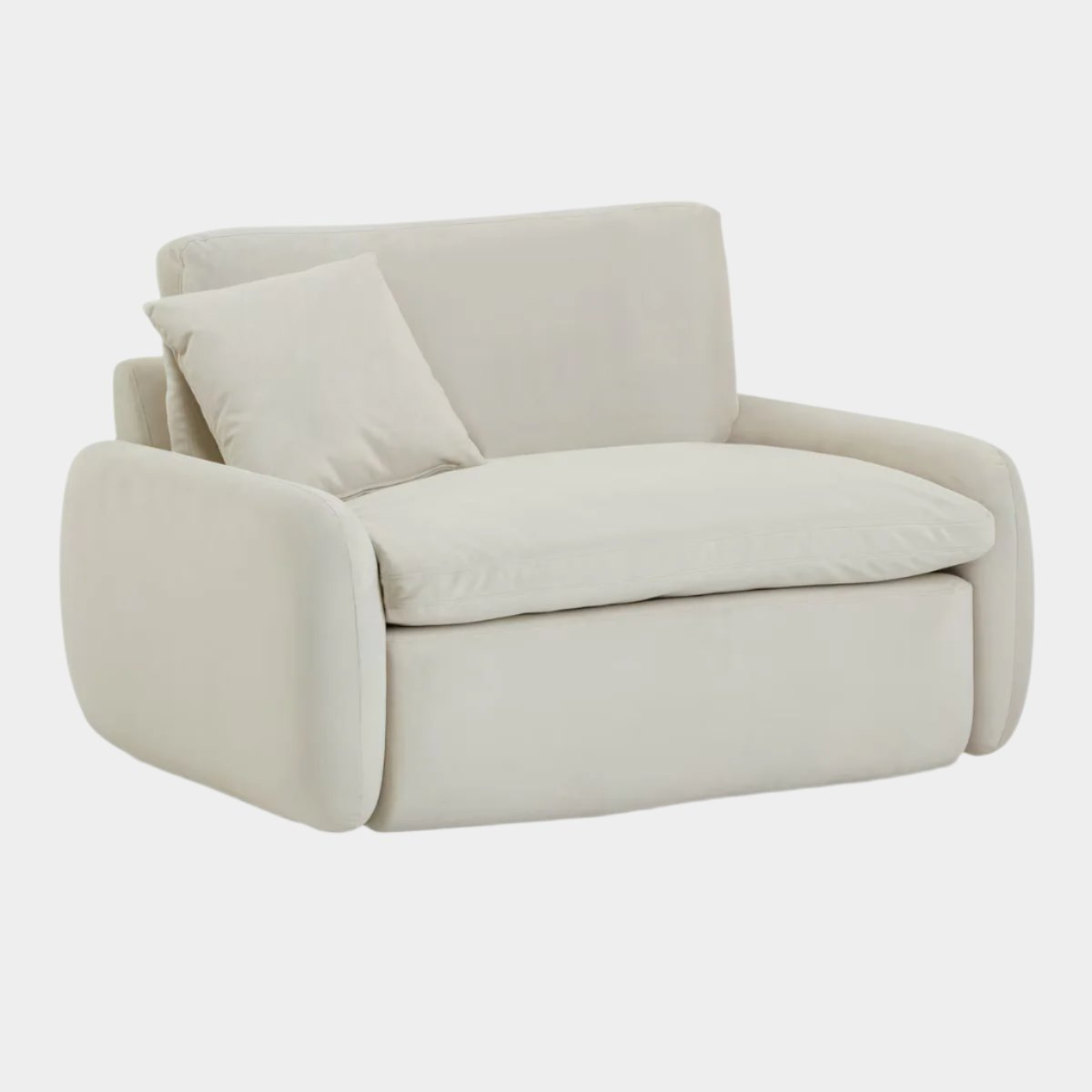 Rachelle Cream Velvet Lounge Chair