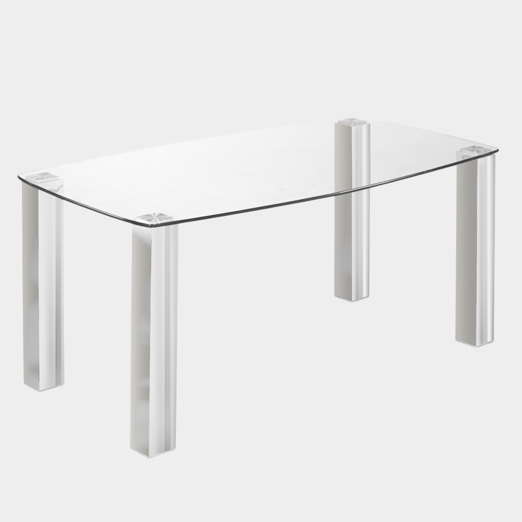 James Dining Table Brushed Steel Legs