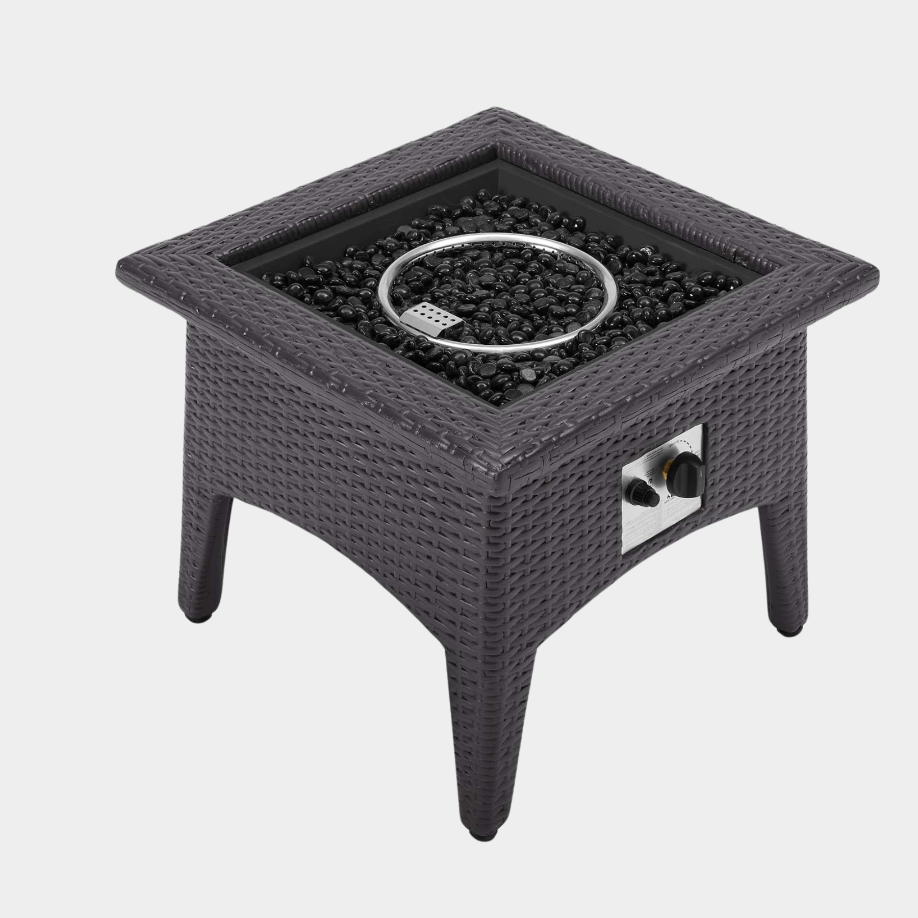 Vivacity Outdoor Patio Fire Pit Table in Espresso