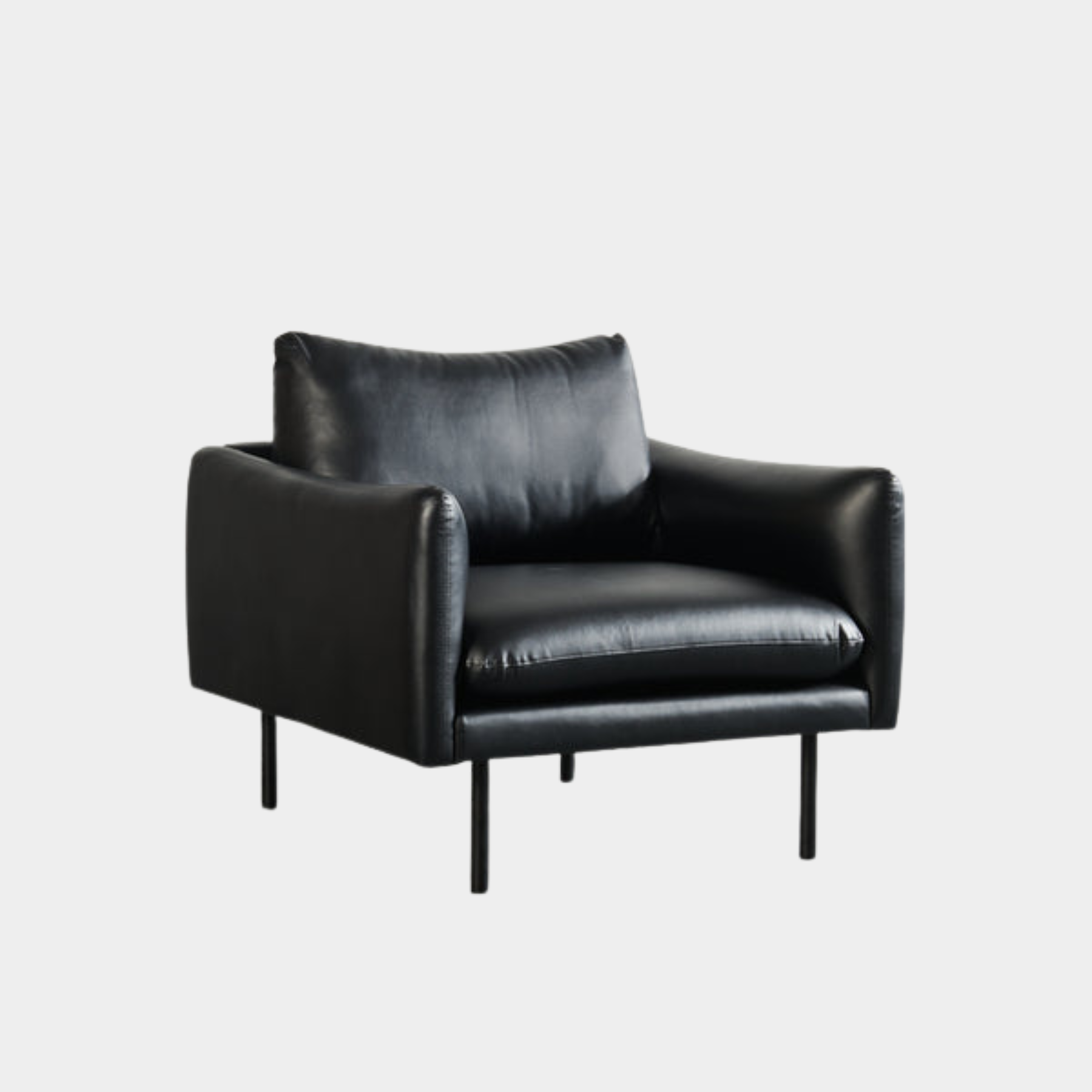 MAPLETON - Black Vegan Leather Chair