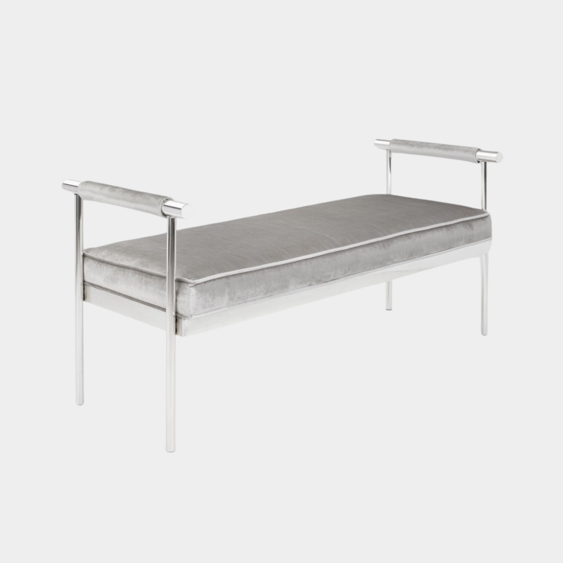 Helen Bench Grey Velvet