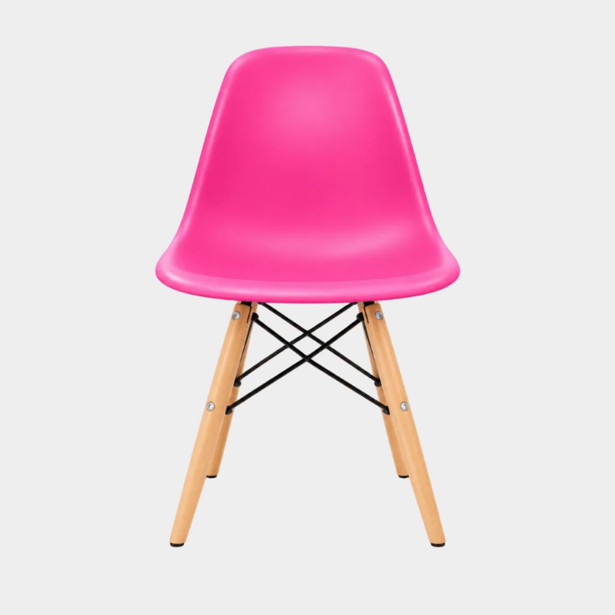 Eames Eiffel Molded Plastic Kids Chair - Wooden Legs