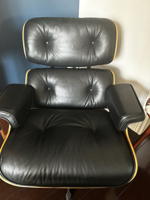 Eames Lounge Chair And Ottoman (Reproduction) Tall Version - Genuine Leather