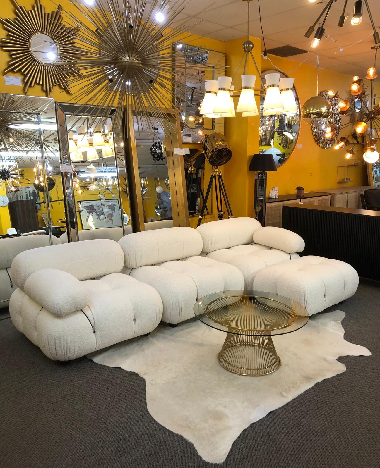 Mario Bellini Boucle Sofa with Ottoman