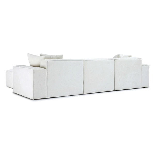 Mindy Chenille Basketweave Modular Sectional
