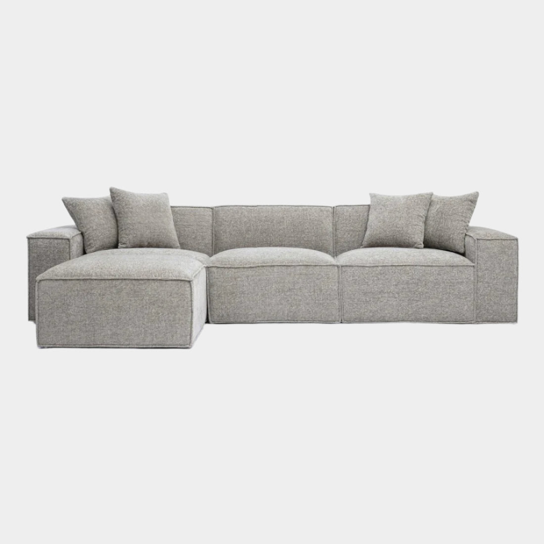 Mindy Chenille Basketweave Modular Sectional