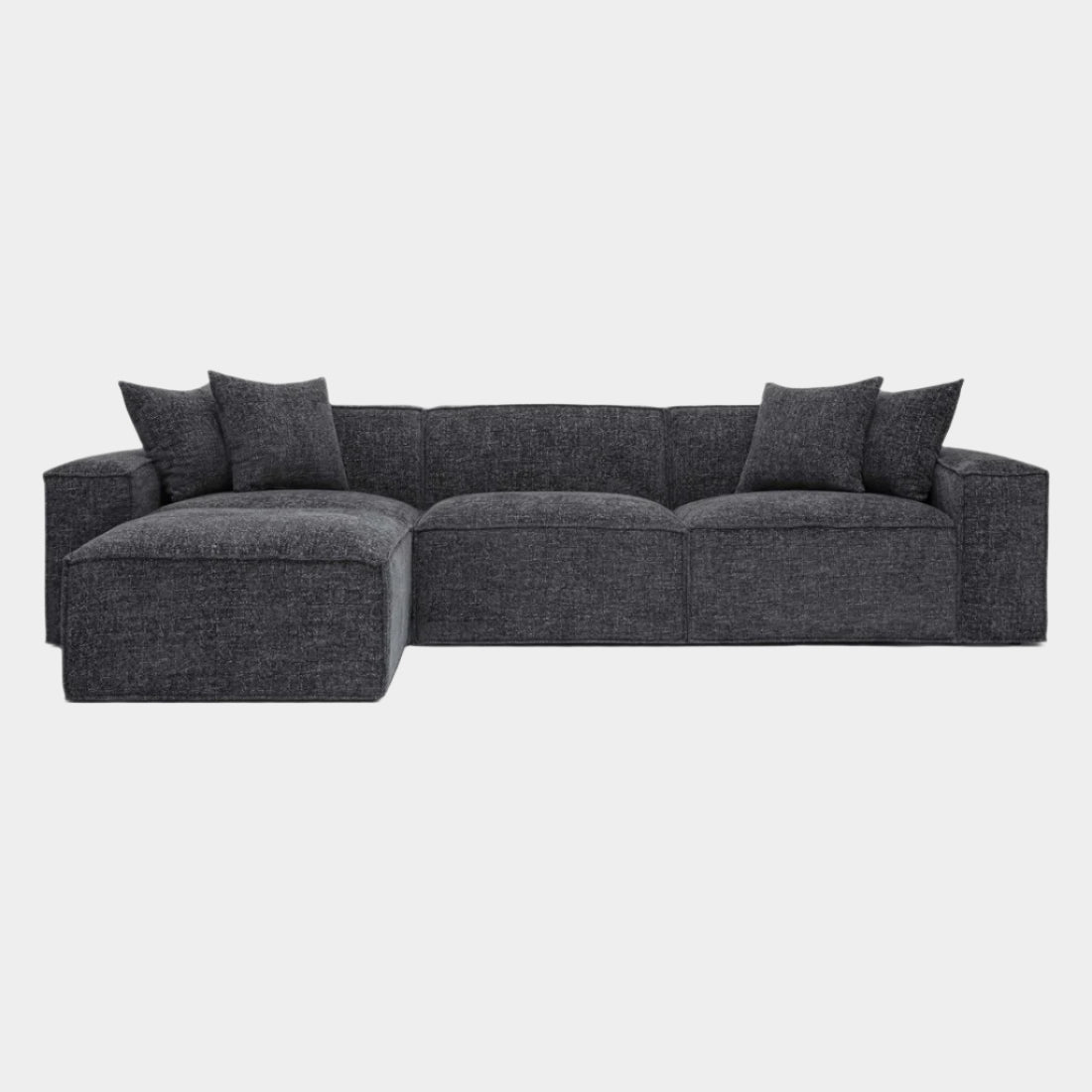 Mindy Chenille Basketweave Modular Sectional