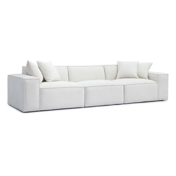 Mindy Chenille Basketweave Modular Sofa