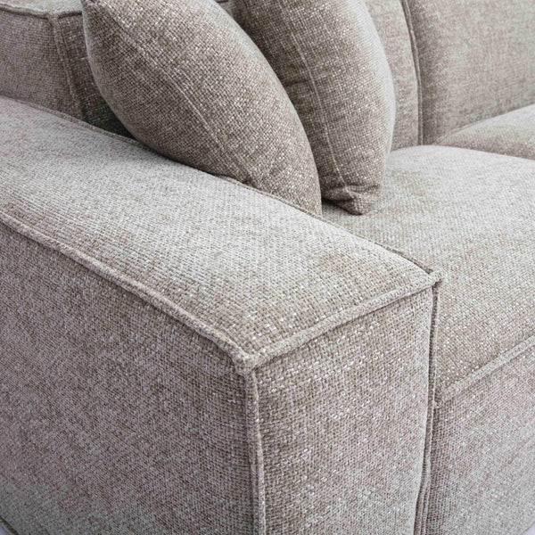 Mindy Chenille Basketweave Modular Sofa