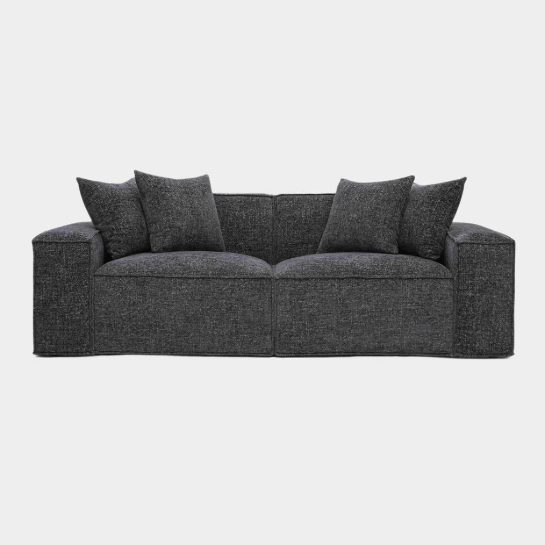 Mindy Chenille Basketweave Modular Loveseat
