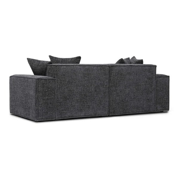 Mindy Chenille Basketweave Modular Loveseat