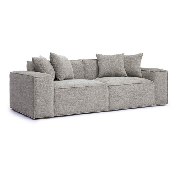Mindy Chenille Basketweave Modular Loveseat