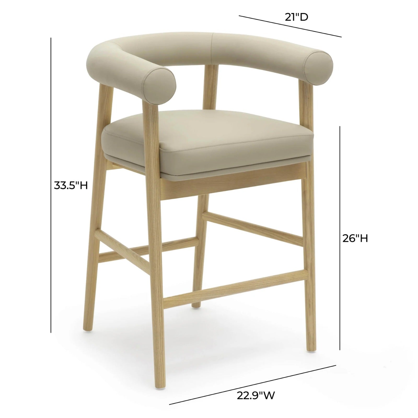 Spara Performance Vegan Leather Counter Stool
