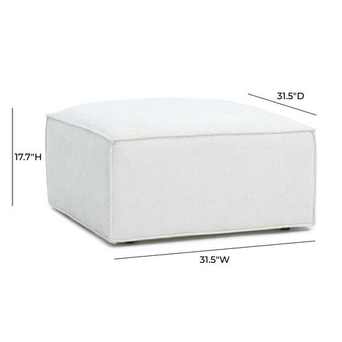 Mindy Chenille Basketweave Ottoman