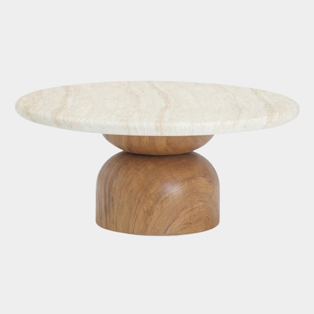 Cynthia Travertine Concrete Indoor / Outdoor Coffee Table
