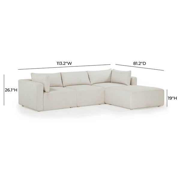 Hangover Cream Outdoor Modular Sectional