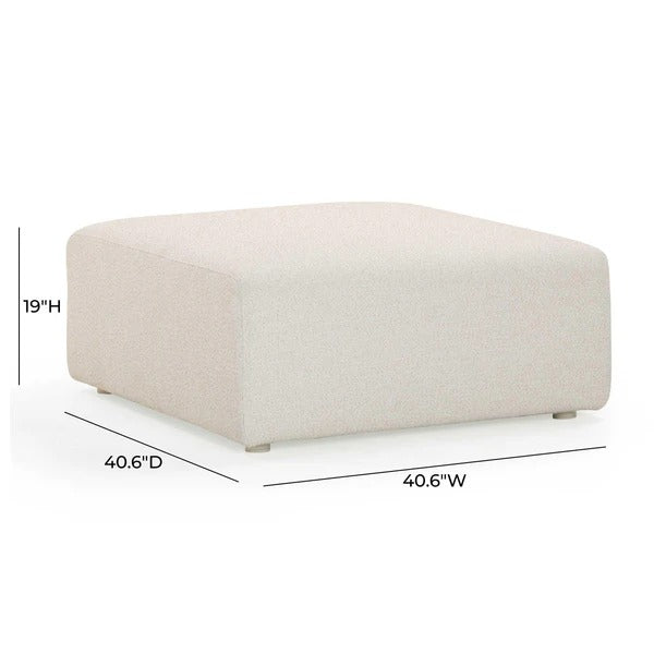 Hangover Cream Outdoor Ottoman