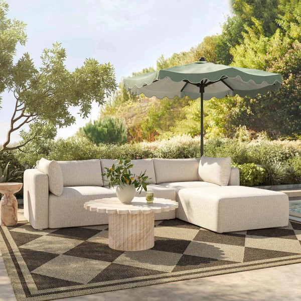 Hangover Cream Outdoor Ottoman