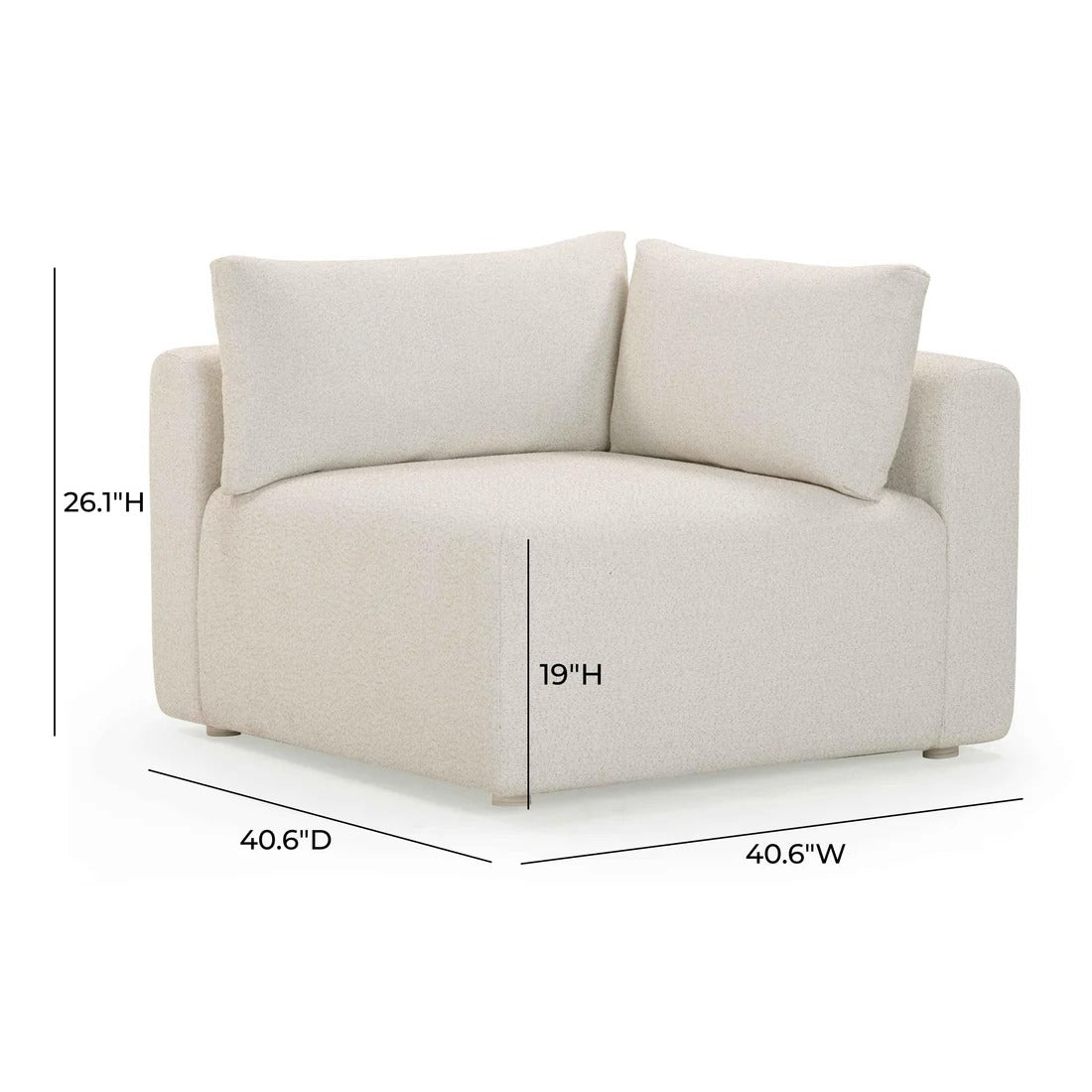 Hangover Cream Modular Outdoor Corner Chair