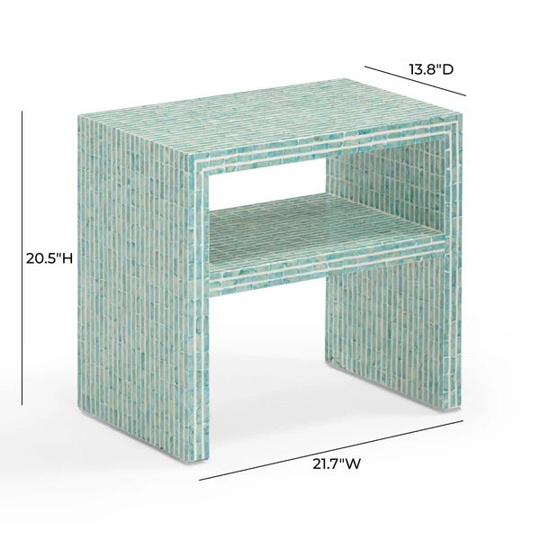 Derry Capiz Shell Nightstand