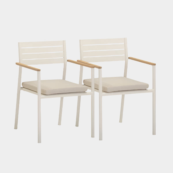 Sardinia Cream Outdoor Dining Chair - Set of 2