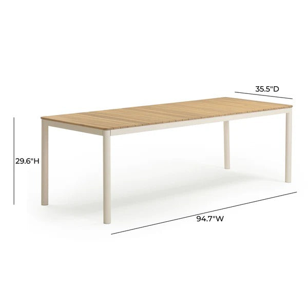 Sardinia Light Teak Outdoor Dining Table