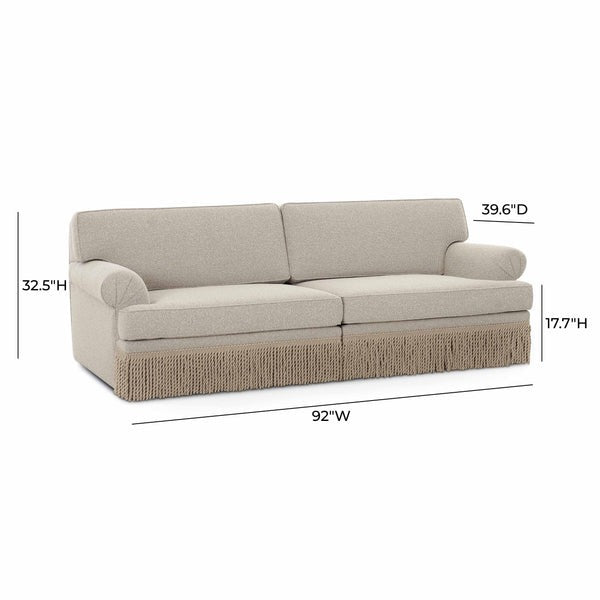 Yvette Warm Grey Boucle Sofa