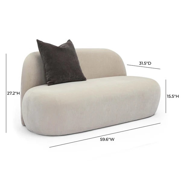 Carraway Upcycled Chenille Loveseat
