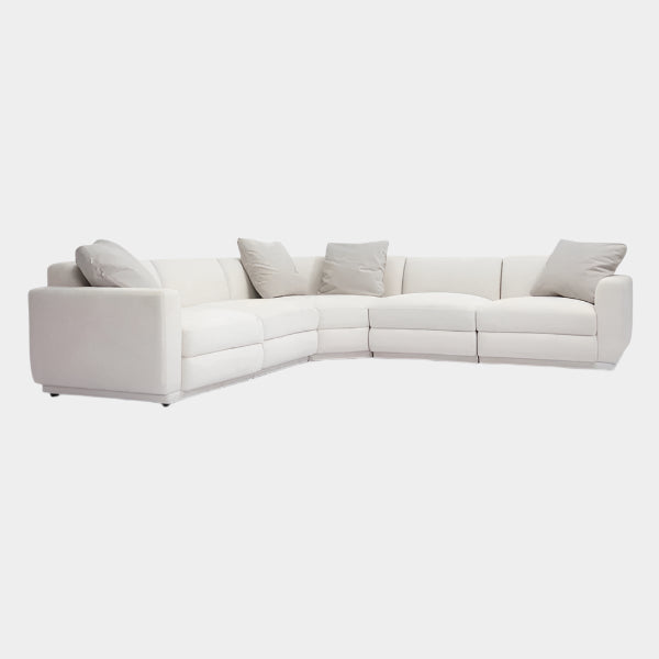 Perry Cream Chenille Modular L-Sectional