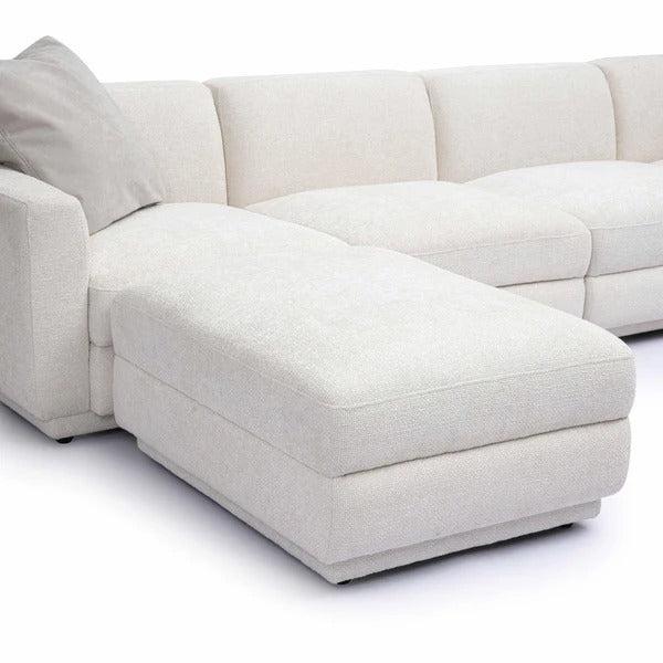Perry Cream Chenille Modular U-Sectional
