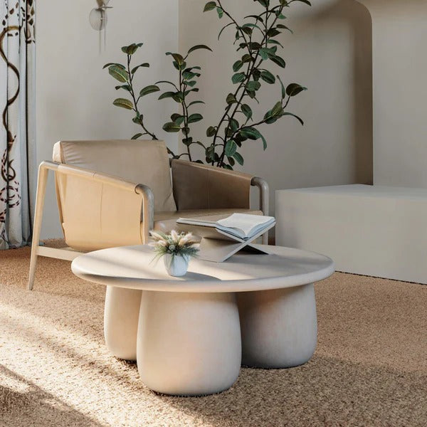 Rahul Cream Round Coffee Table