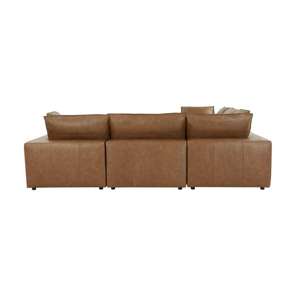 Cali Brown Leather Modular 5-Piece L-Sectional