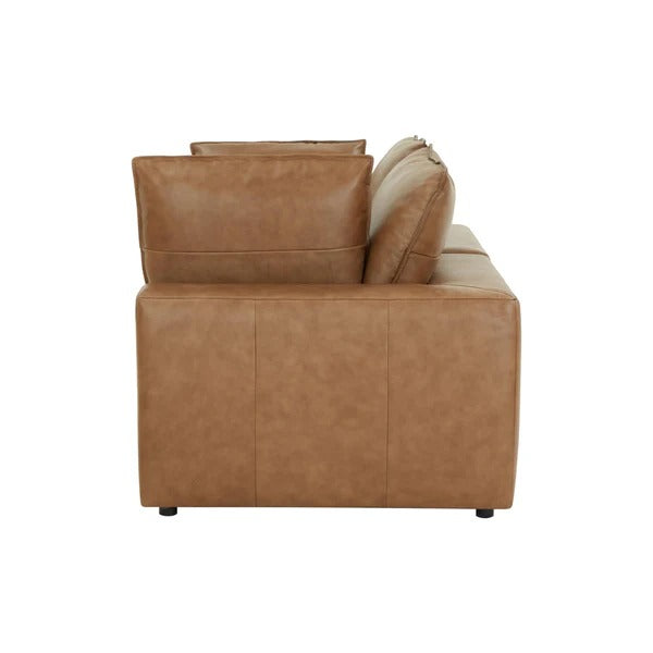 Cali Brown Leather Modular Loveseat