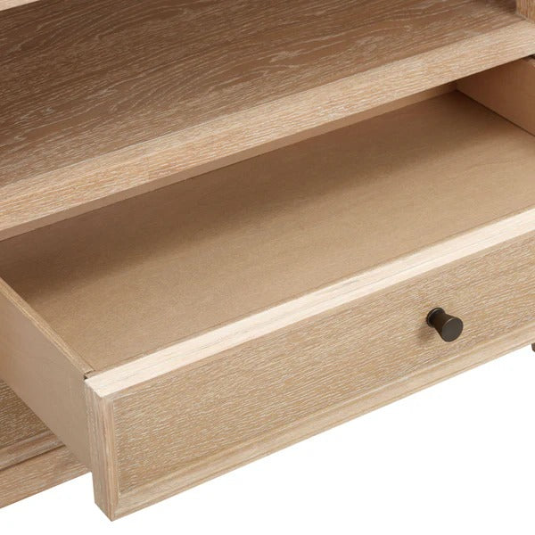 Bristol Park Whitewashed Oak Wood Large Nightstand