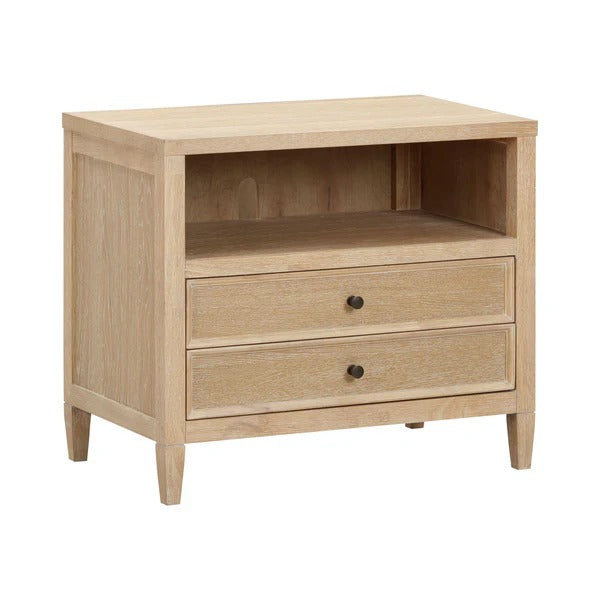 Bristol Park Whitewashed Oak Wood Large Nightstand