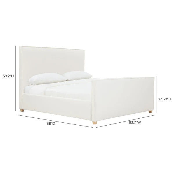 Bristol Park Ivory Upholstered Bed