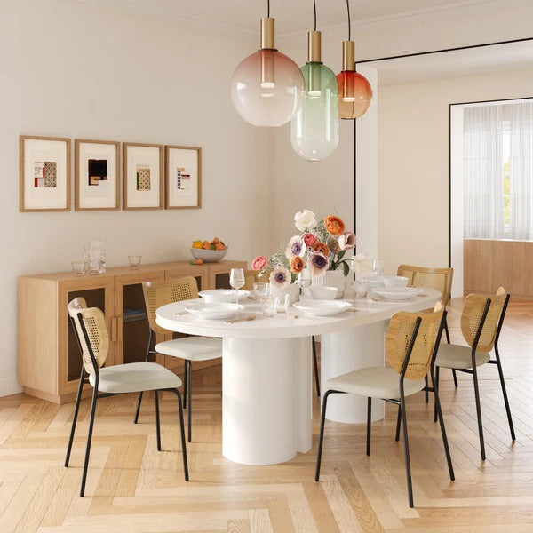 Elora Lacquer 79" Oval Dining Table