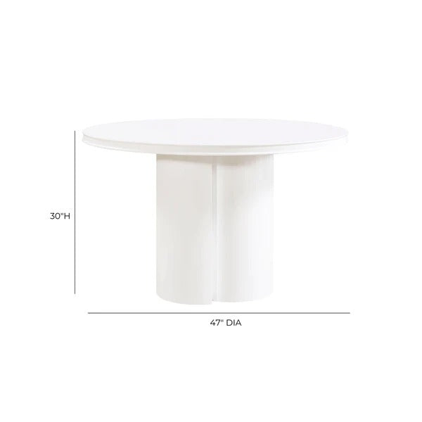 Elora Lacquer 47" Round Dining Table