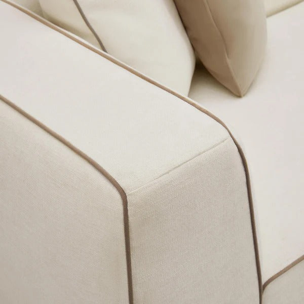 Tristine Cream Linen Sectional