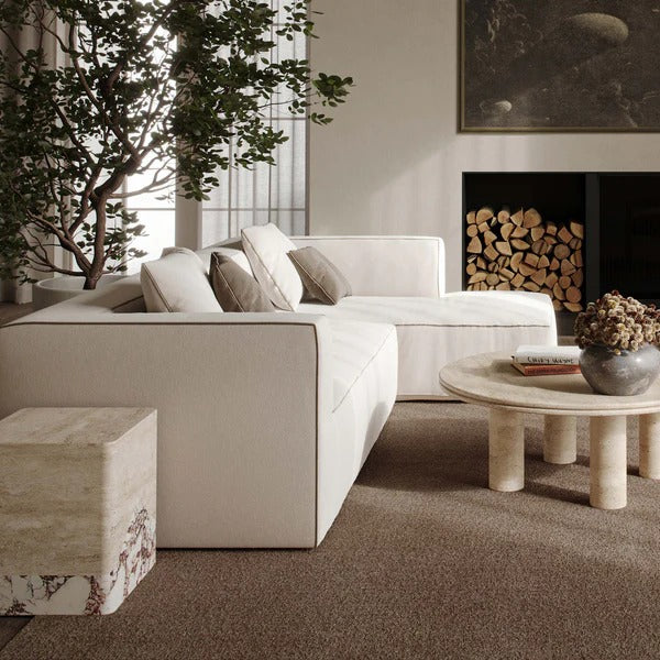 Tristine Cream Linen Sectional