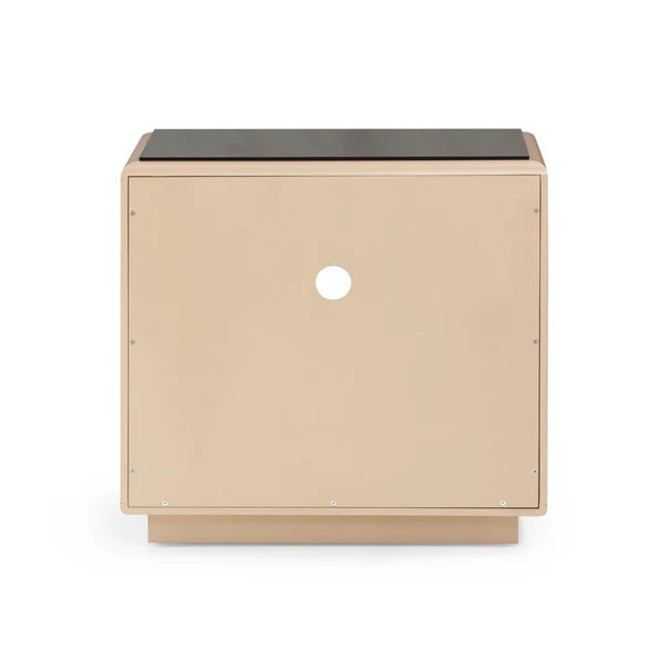 Martha Taupe Mirrored Nightstand