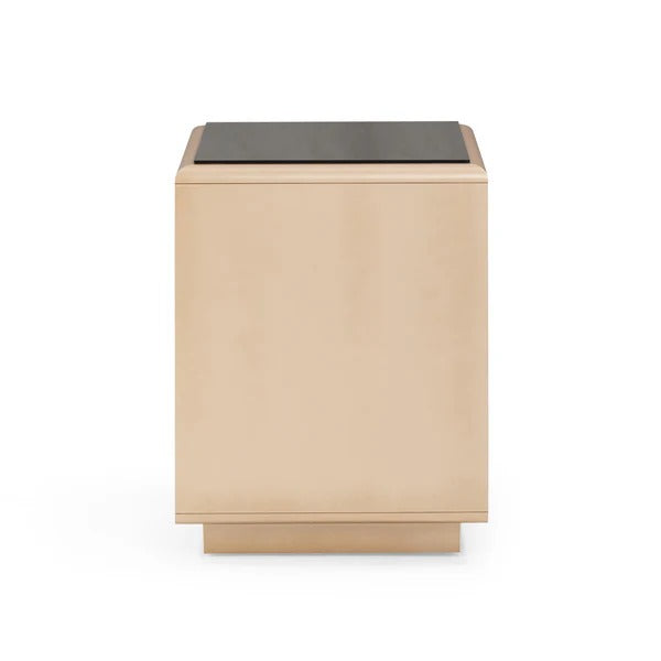 Martha Taupe Mirrored Nightstand