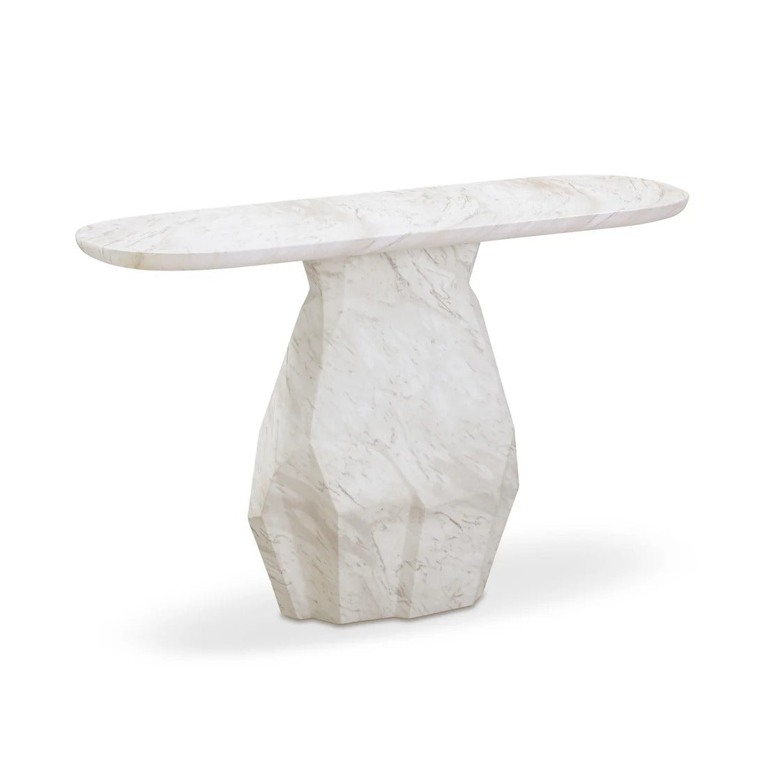 Esme Faux Marble Indoor / Outdoor Long Console Table