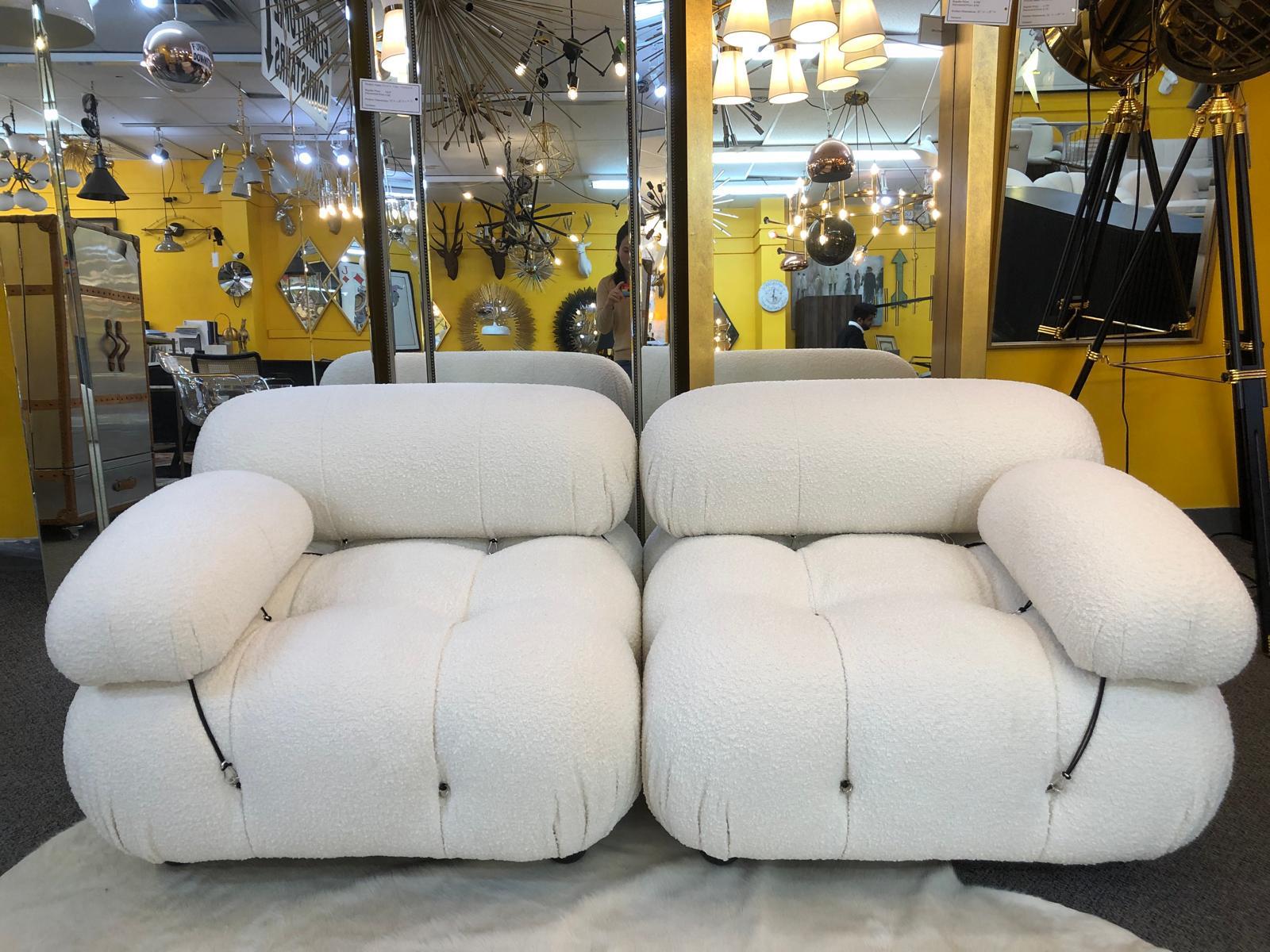 Mario Bellini Two-Seater Boucle Sofa