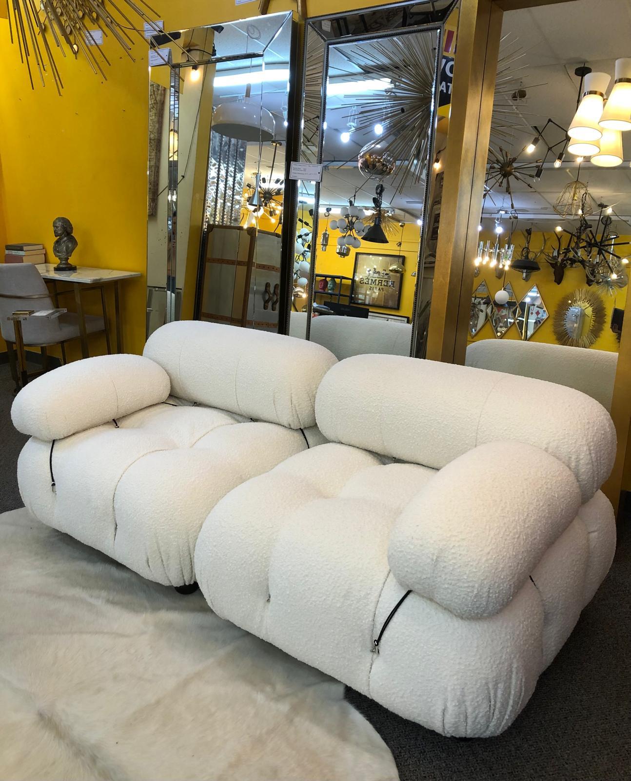 Mario Bellini Two-Seater Boucle Sofa