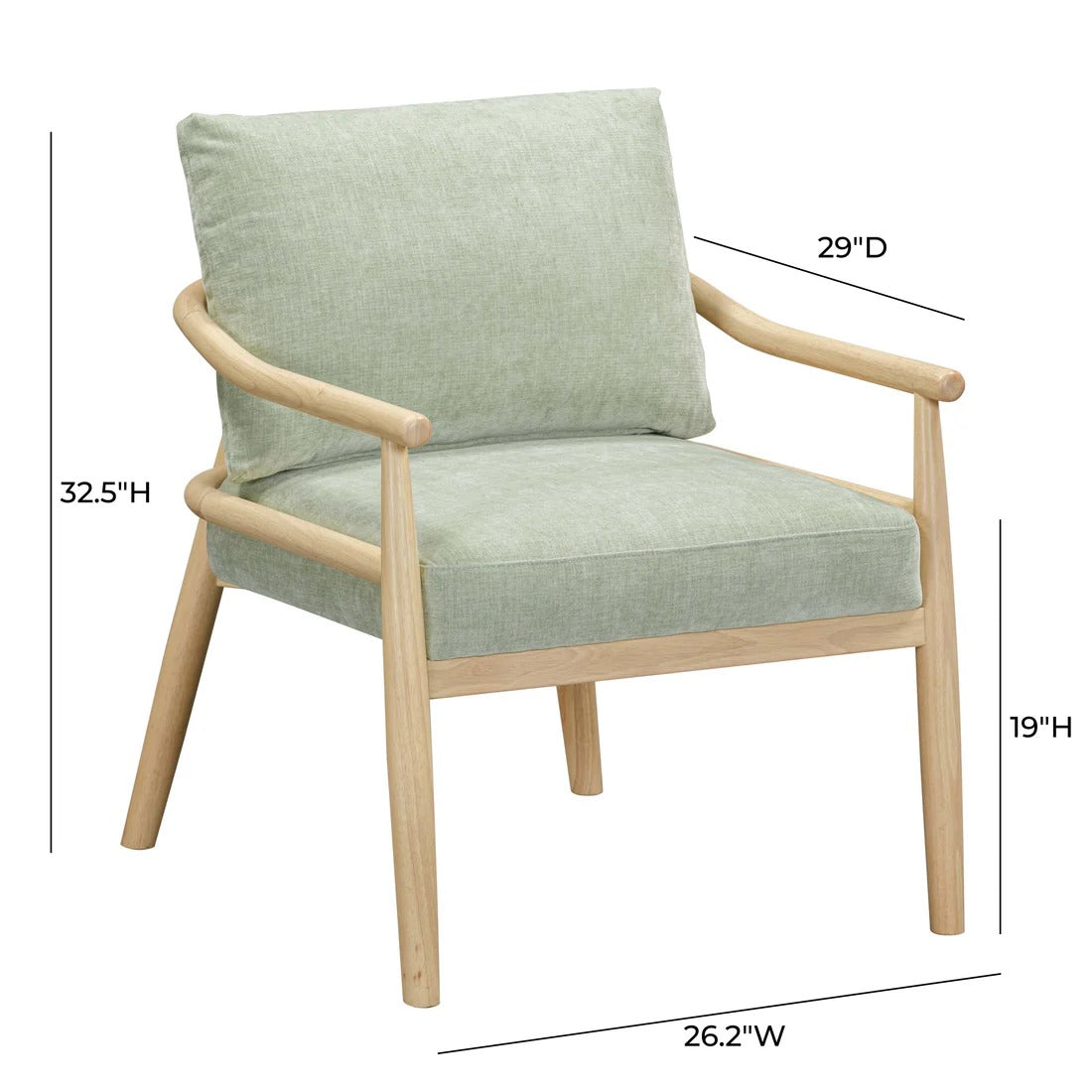 Dixie Chenille Velvet Accent Chair
